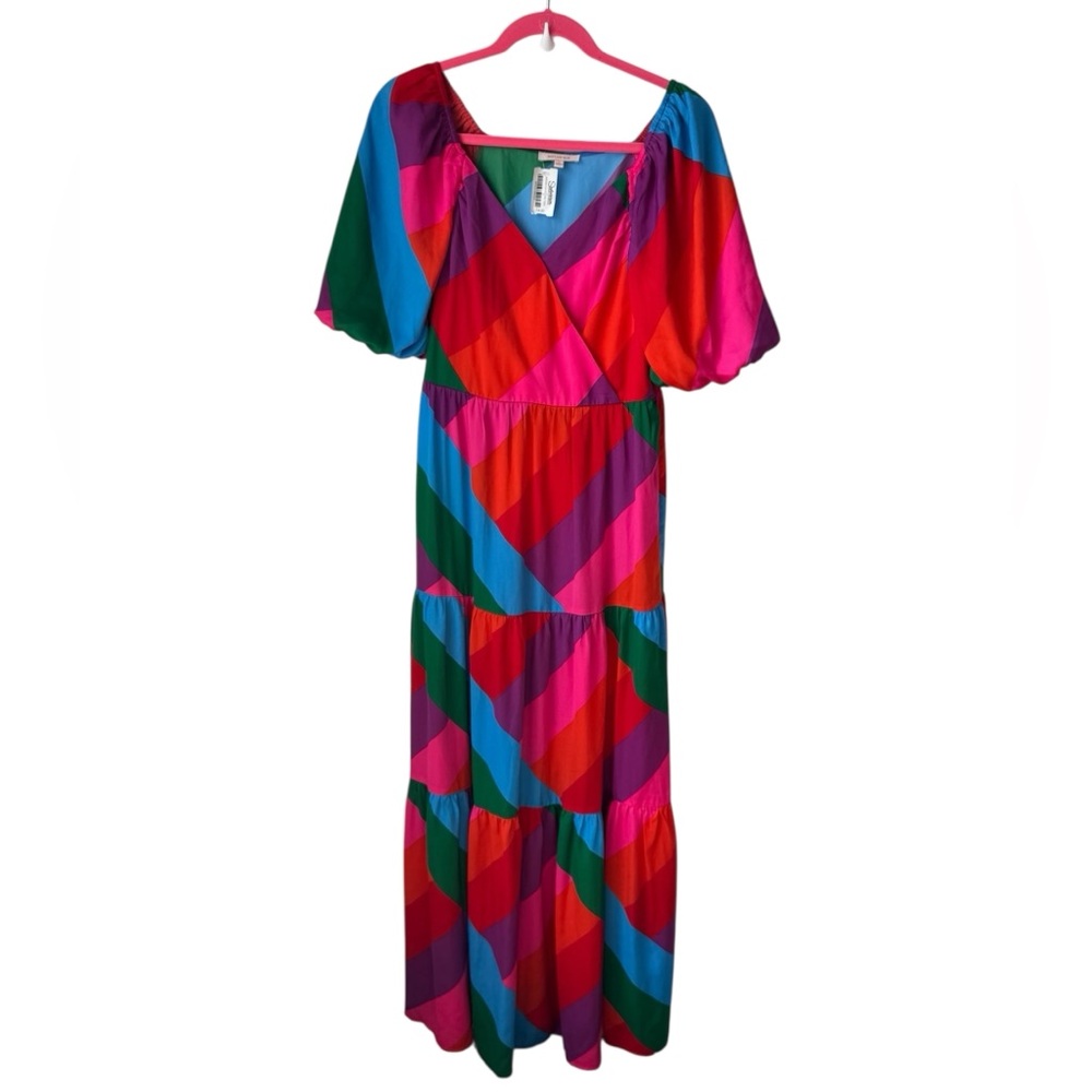 Skies Are Blue Vibrant Geometric Maxi Dress